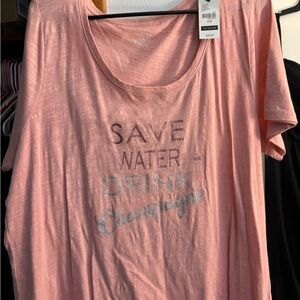 Women's Pink Graphic Top